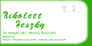 nikolett heszky business card